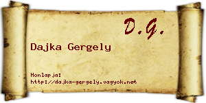 Dajka Gergely névjegykártya